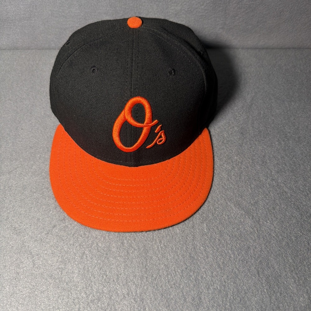 VintageBaltimore Orioles Cap Hitmen 7 5/8 Black Orange Black New Era 59fifty